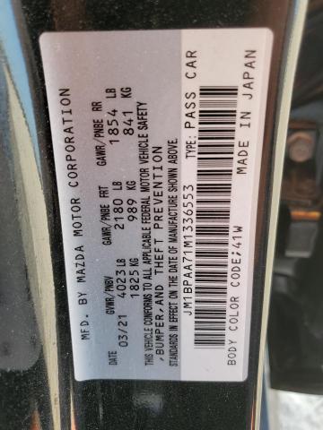 2021 Mazda 3 VIN: JM1BPAA71M1336553 Lot: 61893874