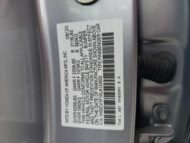 1HGCV1F1XLA123602 2020 HONDA ACCORD - Image 13