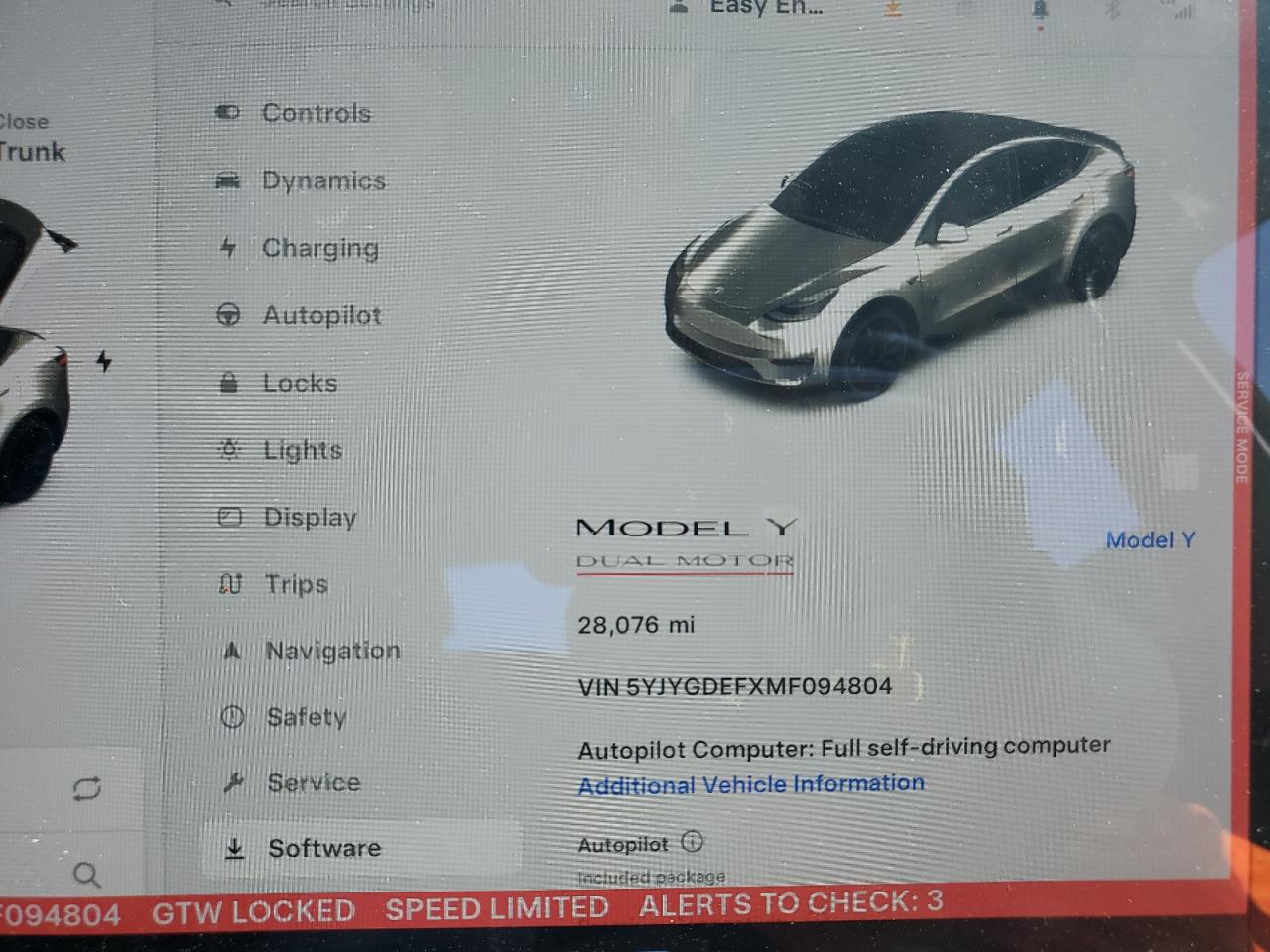 5YJYGDEFXMF094804 2021 Tesla Model Y