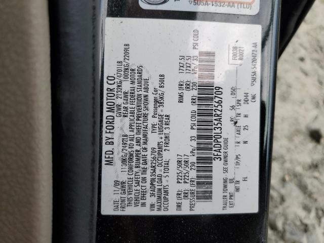 2010 Ford Fusion Hybrid VIN: 3FADP0L35AR256709 Lot: 61589754