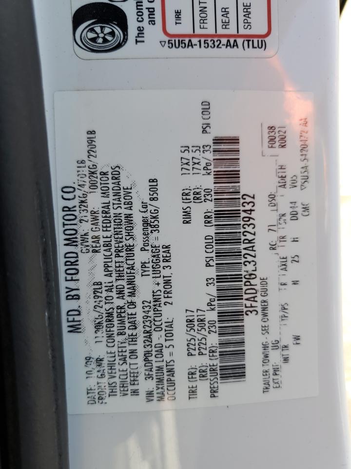 3FADP0L32AR239432 2010 Ford Fusion Hybrid