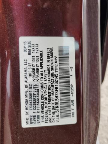 2015 HONDA ODYSSEY LX 5FNRL5H23FB102145