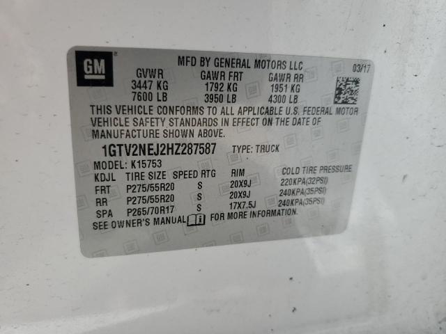 2017 GMC SIERRA K15 1GTV2NEJ2HZ287587
