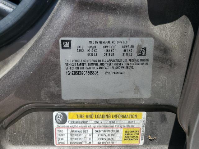 2012 Chevrolet Malibu 2Lt VIN: 1G1ZD5E02CF305396 Lot: 60768474