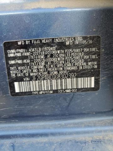 2016 SUBARU CROSSTREK - JF2GPABC0G8302392