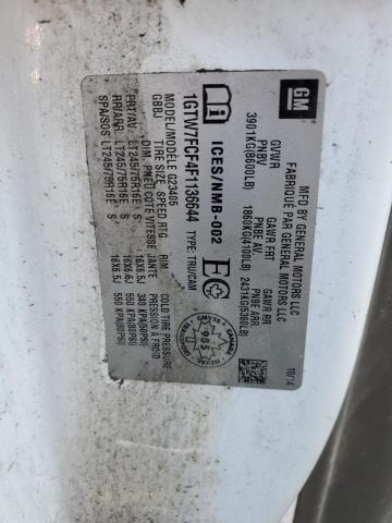2015 GMC SAVANA G25 1GTW7FCF4F1136644