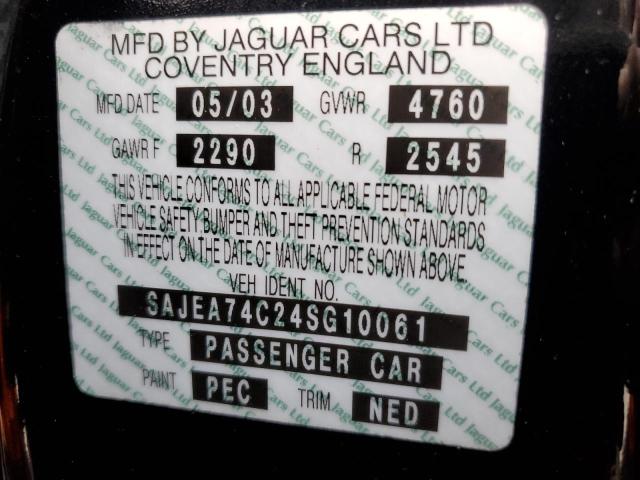 2004 Jaguar Vandenplas VIN: SAJEA74C24SG10061 Lot: 62644134