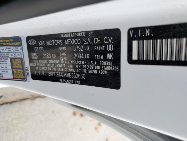 2021 KIA FORTE FE - 3KPF24AD4ME353660