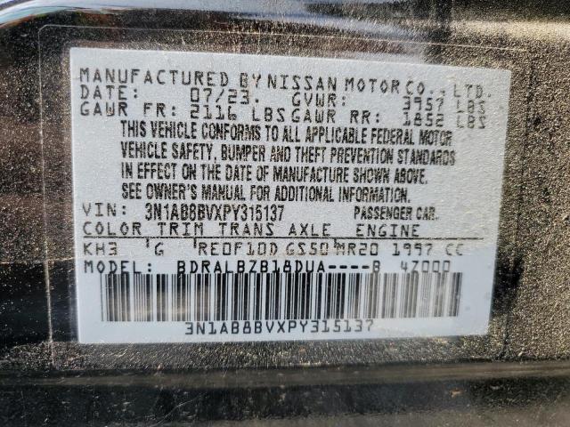 2023 Nissan Sentra S VIN: 3N1AB8BVXPY315137 Lot: 61333594