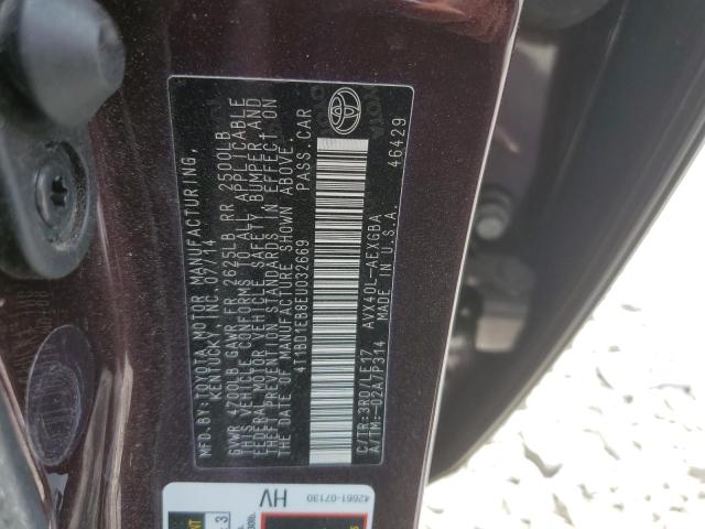 2014 Toyota Avalon Hybrid VIN: 4T1BD1EB8EU032669 Lot: 63180884