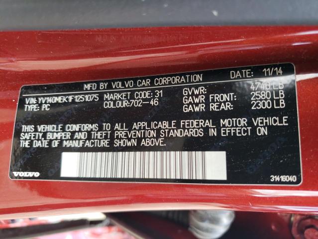 2015 VOLVO V60 PREMIE - YV140MEK1F1251075
