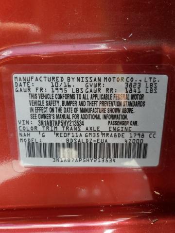 2017 Nissan Sentra S VIN: 3N1AB7AP5HY213534 Lot: 61413694