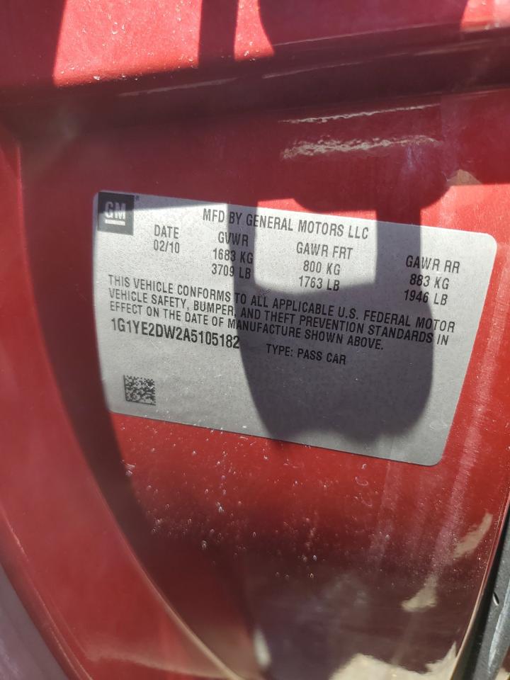 1G1YE2DW2A5105182 2010 Chevrolet Corvette