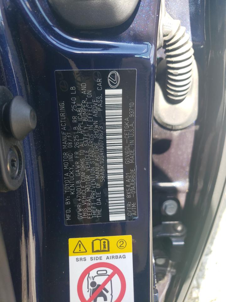 58ABK1GG4HU078673 2017 Lexus Es 350