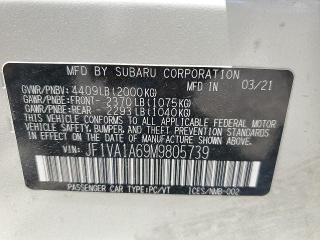 2021 SUBARU WRX - JF1VA1A69M9805739