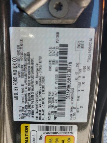 3FA6P0HD5HR138776 2017 FORD FUSION - Image 13