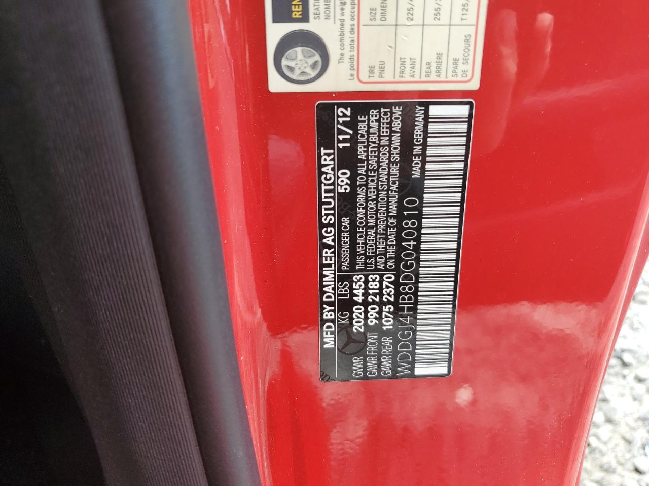 WDDGJ4HB8DG040810 2013 Mercedes-Benz C 250