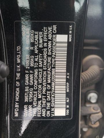 2021 HONDA CIVIC SPOR - SHHFK7H44MU202866