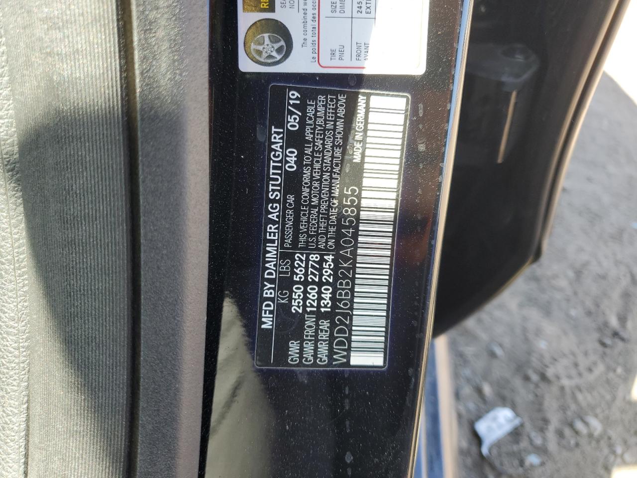 WDD2J6BB2KA045855 2019 Mercedes-Benz Cls Amg 53 4Matic