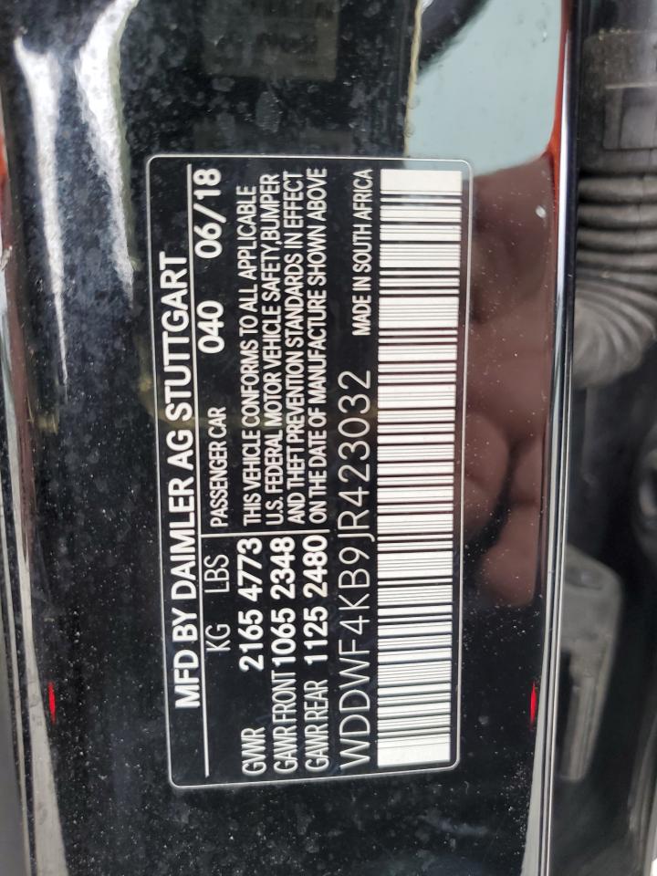 WDDWF4KB9JR423032 2018 Mercedes-Benz C 300 4Matic