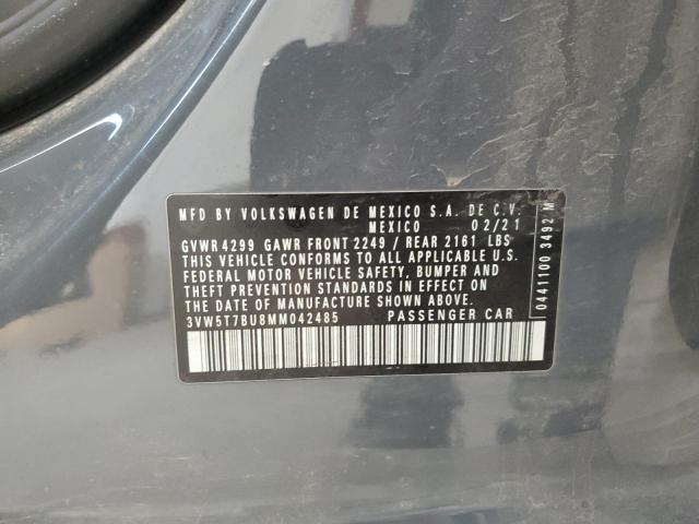 2021 Volkswagen Jetta Gli VIN: 3VW5T7BU8MM042485 Lot: 61490904