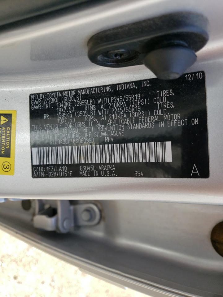 5TDDK3EH4BS060990 2011 Toyota Highlander Limited