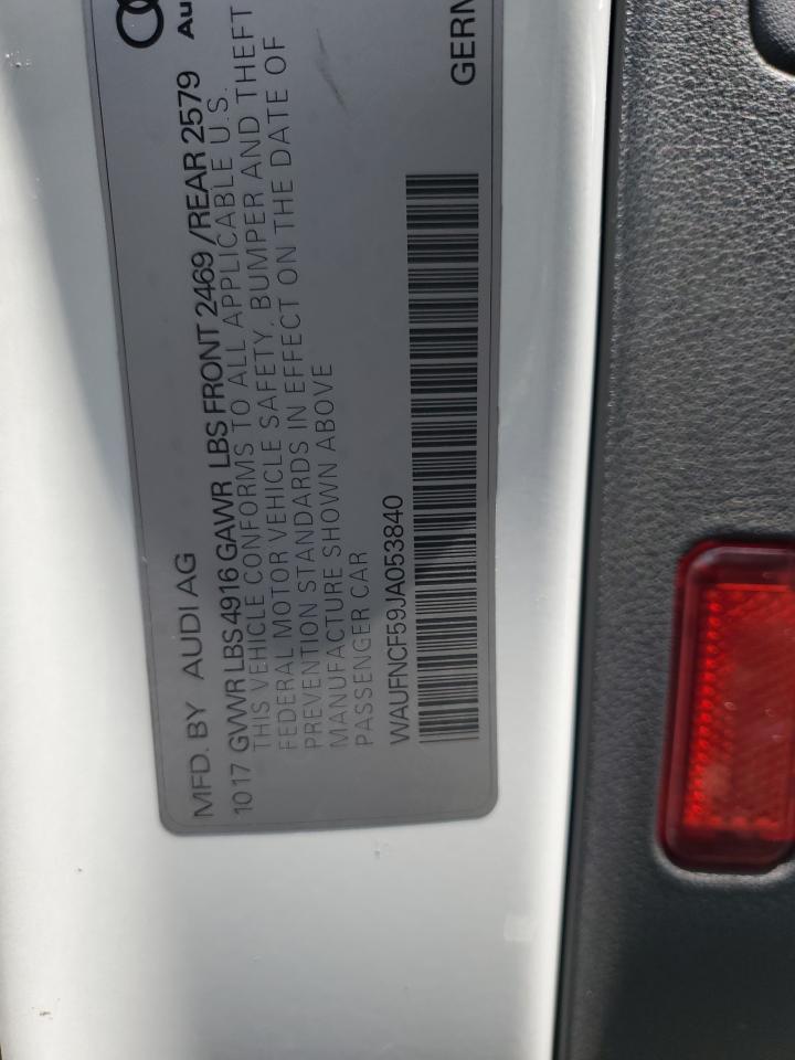 WAUFNCF59JA053840 2018 Audi A5 Prestige S-Line