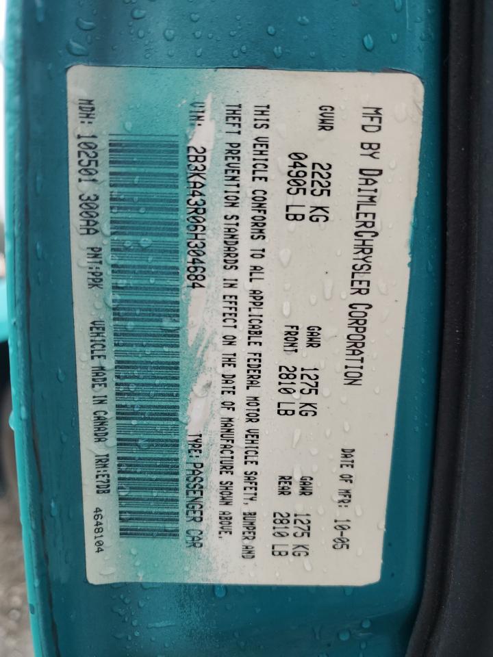 2B3KA43R06H304684 2006 Dodge Charger Se