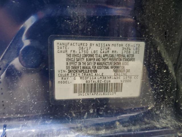 2018 NISSAN VERSA S - 3N1CN7AP2JL810109