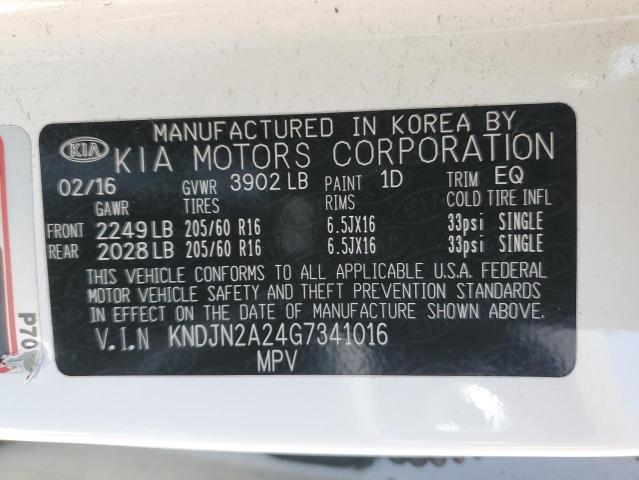 2016 Kia Soul VIN: KNDJN2A24G7341016 Lot: 61528894