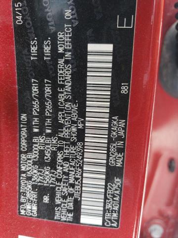 2015 TOYOTA 4RUNNER SR - JTEBU5JR6F5249398