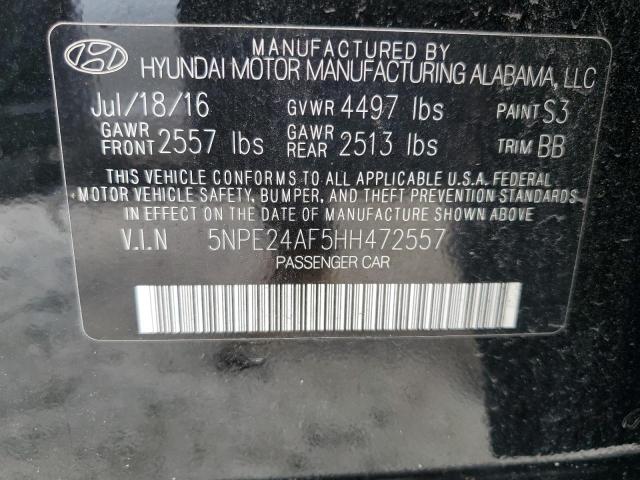 2017 Hyundai Sonata Se VIN: 5NPE24AF5HH472557 Lot: 62020204