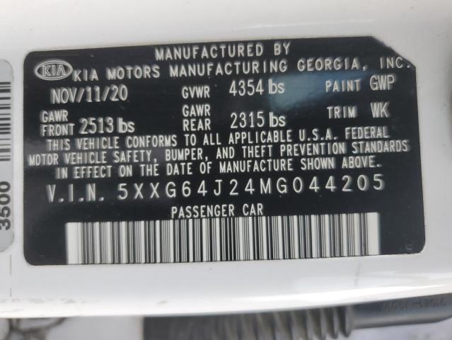 2021 Kia K5 Gt Line VIN: 5XXG64J24MG044205 Lot: 61534394