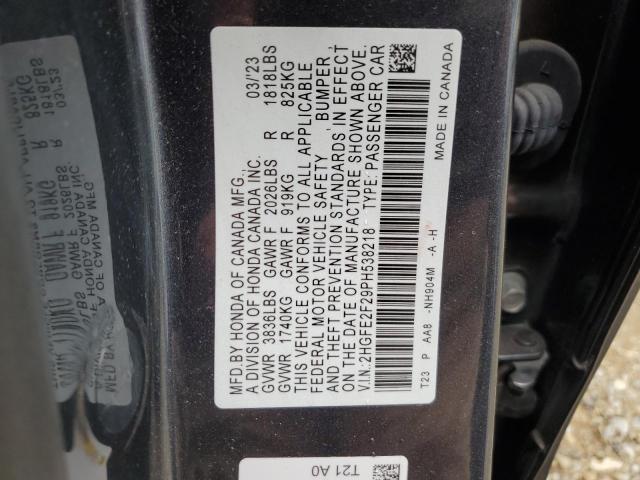 2023 HONDA CIVIC LX 2HGFE2F29PH538218  64457884