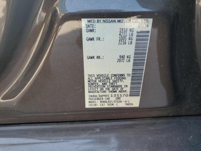 2015 Nissan Altima 2.5 VIN: 1N4AL3AP4FC135570 Lot: 61902354