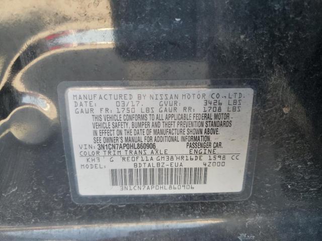 2017 NISSAN VERSA S - 3N1CN7AP0HL860906