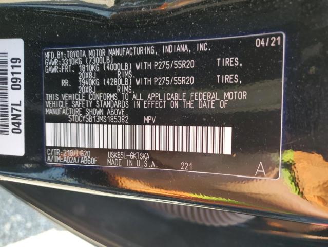 2021 Toyota Sequoia Sr5 VIN: 5TDCY5B13MS185382 Lot: 62213204