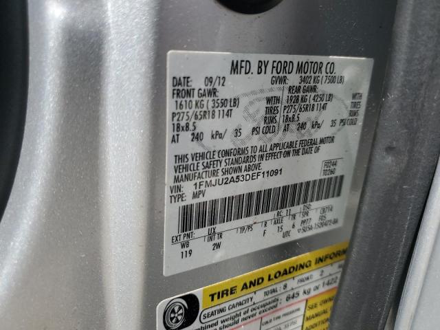 2013 Ford Expedition Limited VIN: 1FMJU2A53DEF11091 Lot: 61664224