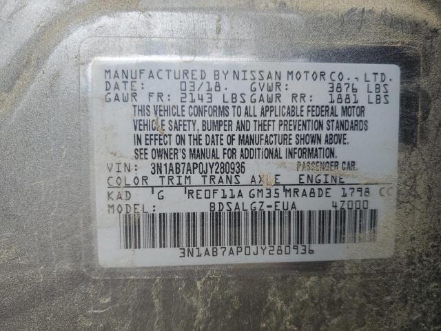 2018 NISSAN SENTRA S - 3N1AB7AP0JY280936