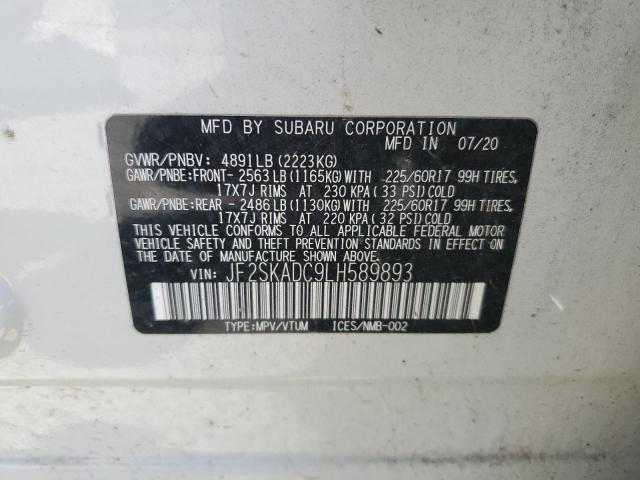 2020 SUBARU FORESTER JF2SKADC9LH589893