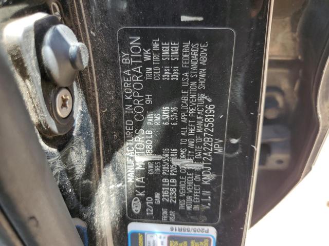 2011 Kia Soul + VIN: KNDJT2A22B7258196 Lot: 60834904