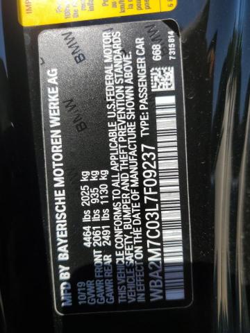 2020 BMW 230I - WBA2M7C03L7F09237