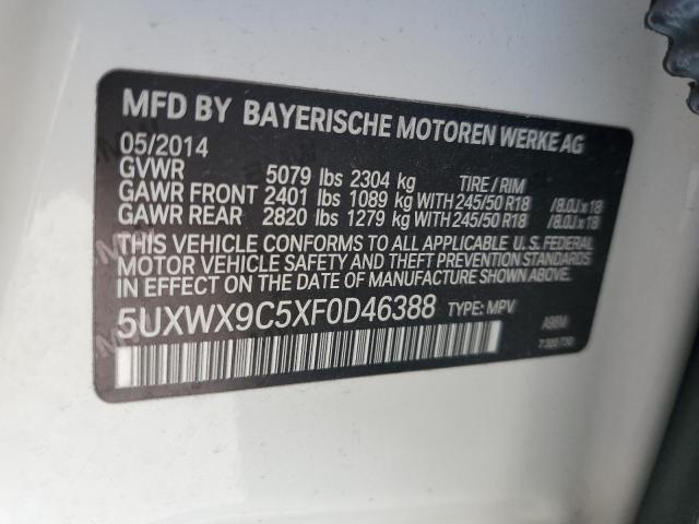 VIN 5UXWX9C5XF0D46388 2015 BMW X3, Xdrive28I no.13