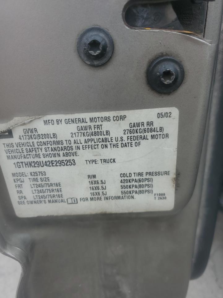 1GTHK29U42E295253 2002 GMC Sierra K2500 Heavy Duty