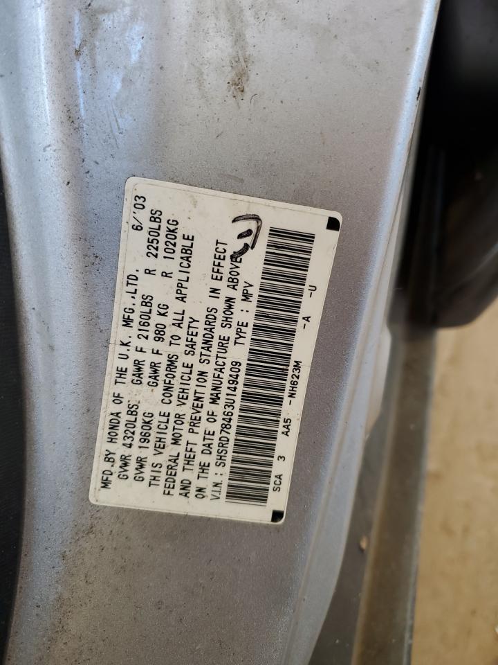 SHSRD78463U149409 2003 Honda Cr-V Lx