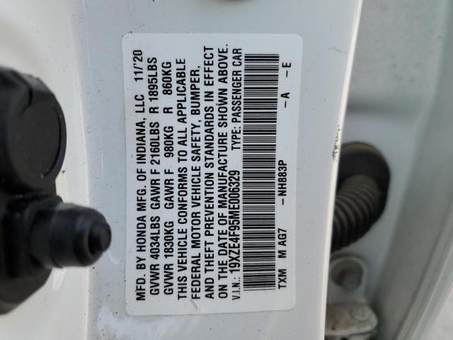 2021 HONDA INSIGHT TO 19XZE4F95ME006329