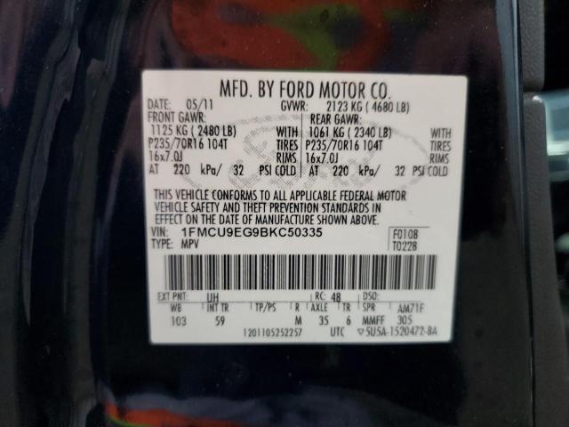 2011 Ford Escape Limited VIN: 1FMCU9EG9BKC50335 Lot: 59780494