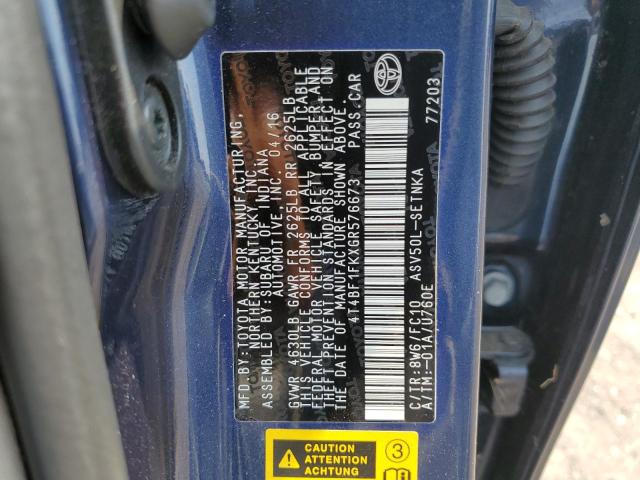 2016 TOYOTA CAMRY LE - 4T4BF1FKXGR576673