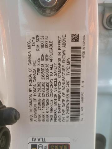 2020 Honda Cr-V Ex VIN: 2HKRW2H52LH612497 Lot: 62880524