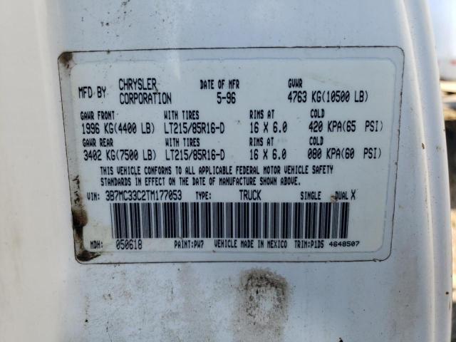1996 Dodge Ram 3500 VIN: 3B7MC33C2TM177053 Lot: 61694154